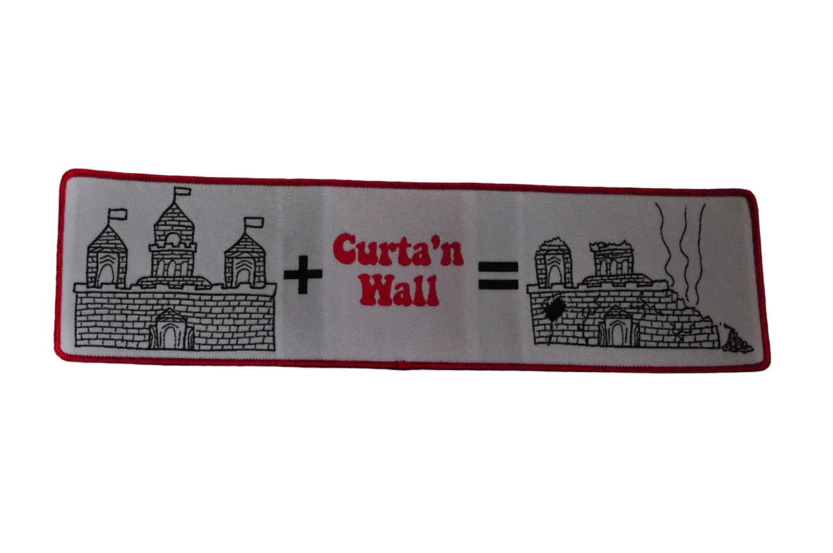 Curta'n Wall - "Castle Crusher!" Woven Strip Patch